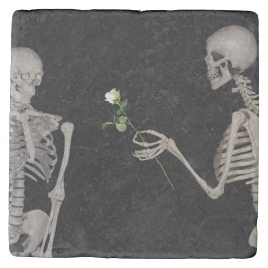 skeletons and flowers