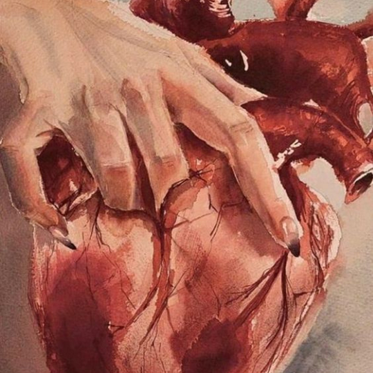 Hand in a heart